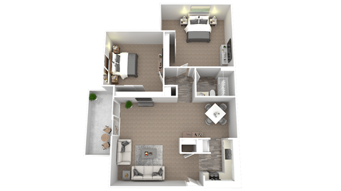 a floor plan of a two bedroom apartment
